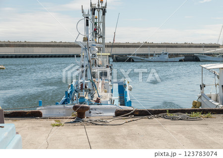 【大洗　漁港の様子　ビット有】 123783074