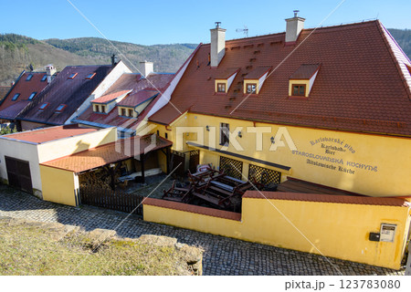 Old historic town Loket in the Sokolov district of the Karlovy Vary Region in Czech Republic 123783080