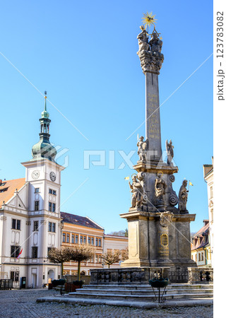 Old historic town Loket in the Sokolov district of the Karlovy Vary Region in Czech Republic 123783082