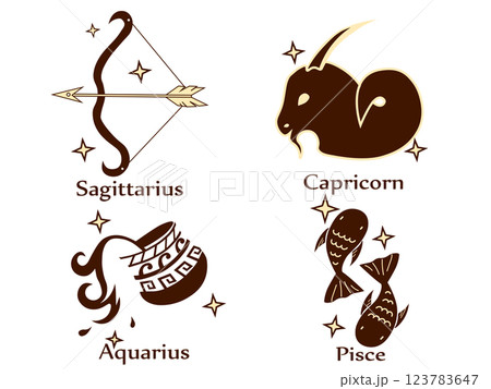 Zodiac tattoo stencil vector illustration 123783647