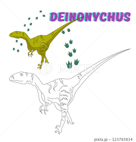 Educational game connect the dots to draw dinosaur 123783814