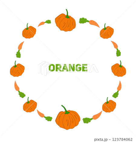 Pumpkin and carrot vector illustraion Pumpkin and carrot vector illustraion 123784062