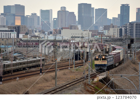北方貨物線を走るEF652097コンテナ貨物列車 123784070