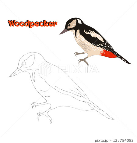 Educational game connect the dots to draw bird Educational game connect the dots to draw bird 123784082