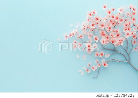 ソメイヨシノの桜 123784228