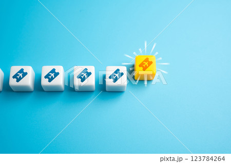 Free flight with loyalty program and air miles. Discounts and promotions. Upgrades, and travel perks. Attract customers with promotional offers. Membership benefits 123784264