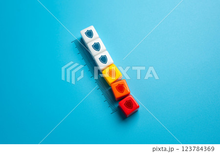 Weakening of protection. Cyber protection. Legal protection of rights and property. Cyber threats, data breaches and exploitation. Strengthening defenses 123784369