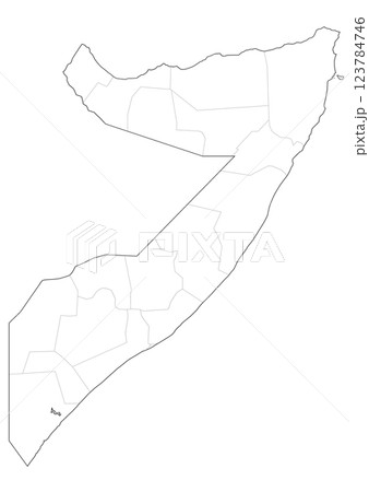 白地図　ソマリア 123784746