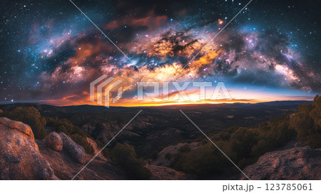 Cosmic Tapestry: A Long-Shot View of a Distant Galaxy 123785061
