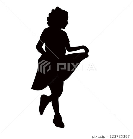 a girl body silhouette vector 123785397