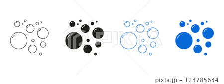 Bubble Design Line And Solid Icon Set. Bubble Collection. Isolated Vector Illustration 123785634