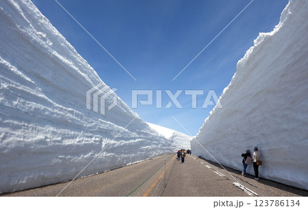 雪の大谷（富山県立山町） 123786134