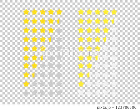 Rating star set: Star marks for ratings, grades, ranks, etc. Rating star set: Star marks for ratings, grades, ranks, etc. 123786586