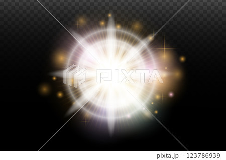 abstract light effect of the glowing star 123786939