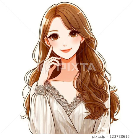 微笑んでいる女性 123788613