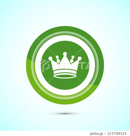 Crown icon design illustration, Royal crown sign symbol, Button design Crown icon design illustration, Royal crown sign symbol, Button design 123789325