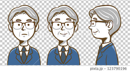 Middle-aged man in a suit (bust up) 123790196