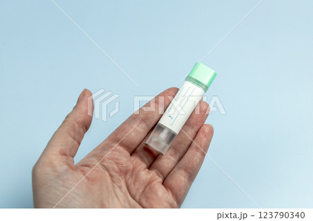 Test tube with reagent for home use and lab delivery 123790340