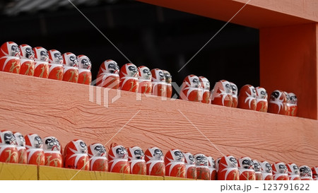 紅葉とダルマ 123791622