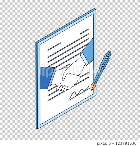 合約和握手 123791636