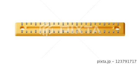 3D plastic measuring ruler 123791717