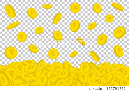 積み重なるコイン 123791732