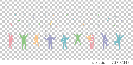 A simple illustration of a person expressing joy A simple illustration of a person expressing joy 123792348