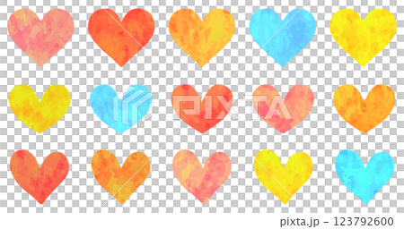 Colorful heart illustration set vector material Colorful heart illustration set vector material 123792600