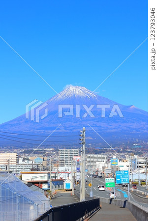 静岡県 富士市 富士山夢の大橋から見る富士山 123793046