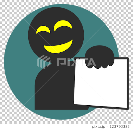 悪質な架空請求や恐喝などの犯罪を犯す詐欺師のイラスト 123793385