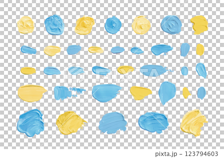 爽やかで可愛い立体的な絵の具の塗り 抽象的な装飾イラストセット ペンキ ペイント 顔料 塗料 厚塗り 爽やかで可愛い立体的な絵の具の塗り 抽象的な装飾イラストセット ペンキ ペイント 顔料 塗料 厚塗り 123794603