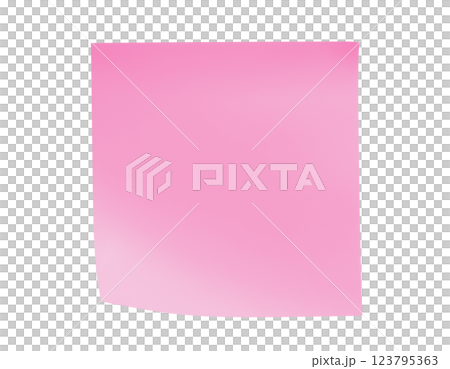 Pink sticky note 123795363