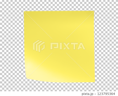 Yellow sticky note 123795364