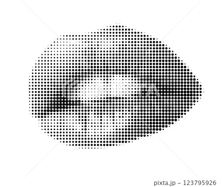 Halftone Lips with Teeth in Black and White Halftone Lips with Teeth in Black and White 123795926