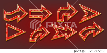 Retro lightbox arrows 123797232