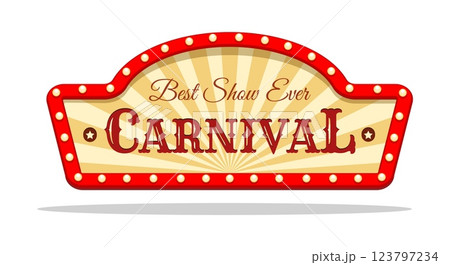 Light bulb carnival signboard 123797234