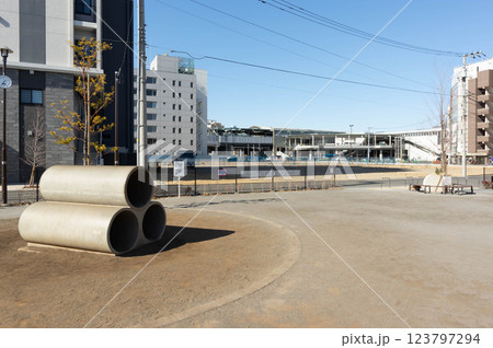 登戸駅生田緑地口と登戸3号街区公園 登戸駅生田緑地口と登戸3号街区公園 123797294
