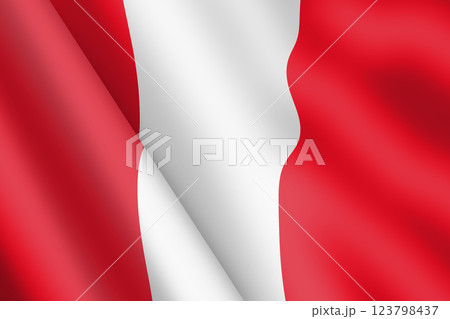 Peru waving flag 3d illustration 123798437