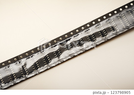 The microcircuit is in the packing tape. 123798905