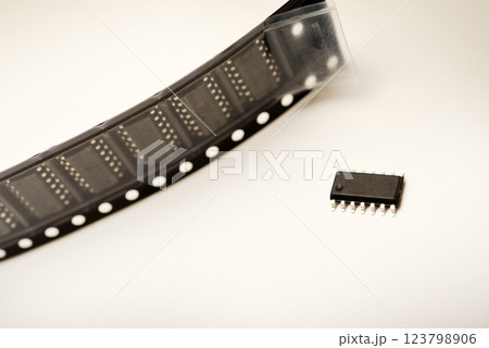 The microcircuit is in the packing tape. 123798906