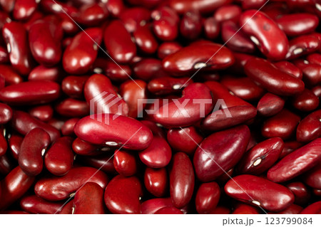 Close-Up of Shiny Red Kidney Beans Organic Food 123799084