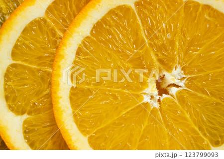 Juicy orange background made from sliced orange Juicy orange background made from sliced orange 123799093