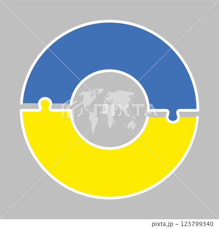 Circle diagram infographic in 2 steps or options Circle diagram infographic in 2 steps or options 123799340