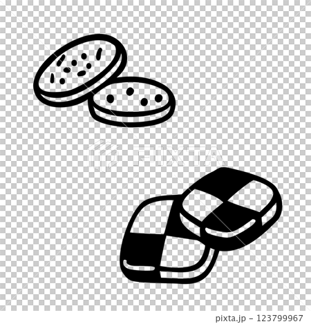 簡單的餅乾插畫素材 123799967