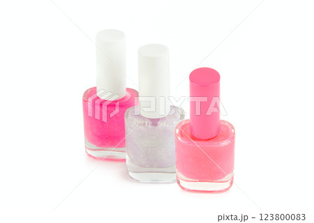 Set of Nail polish isolated on white. 123800083