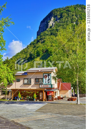 北海道 層雲峡温泉街の風景 北海道 層雲峡温泉街の風景 123800258