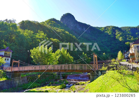 北海道 層雲峡温泉街の風景 北海道 層雲峡温泉街の風景 123800265