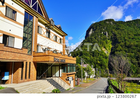 北海道 層雲峡温泉街の風景 北海道 層雲峡温泉街の風景 123800267
