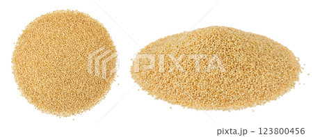 Amaranth grain seeds isolated on white background. Top view. Flat lay Amaranth grain seeds isolated on white background. Top view. Flat lay 123800456