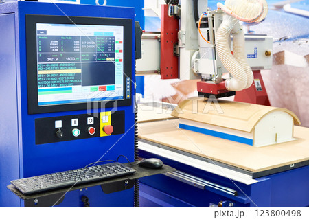 Milling and engraving CNC machine for furniture Milling and engraving CNC machine for furniture 123800498